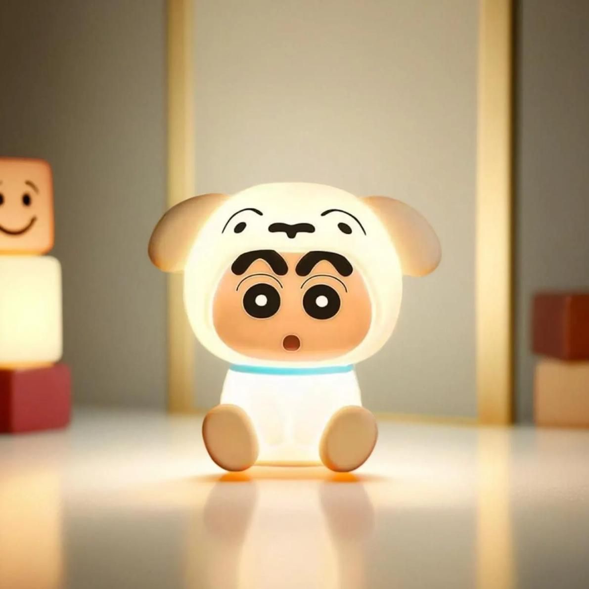 Crayon Shin-chan Shiro Night Light, Soft Silicone, Switch Glow LED lamp