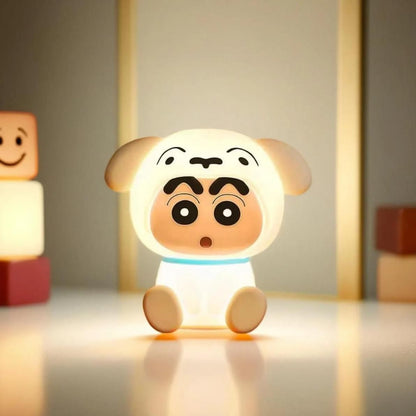 Crayon Shin-chan Shiro Night Light, Soft Silicone, Switch Glow LED lamp