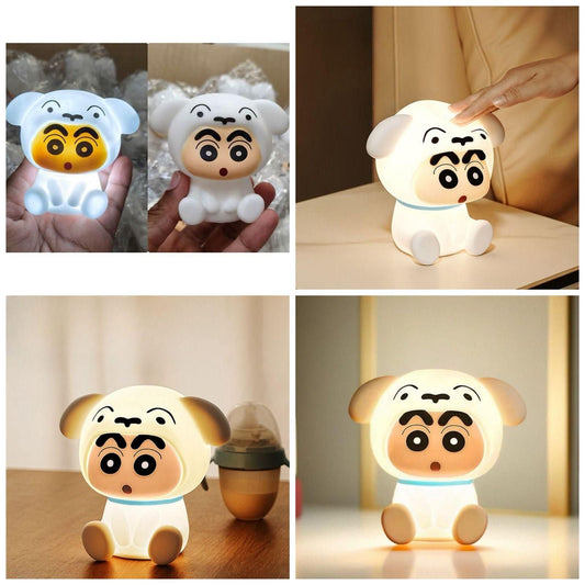 Crayon Shin-chan Shiro Night Light, Soft Silicone, Switch Glow LED lamp