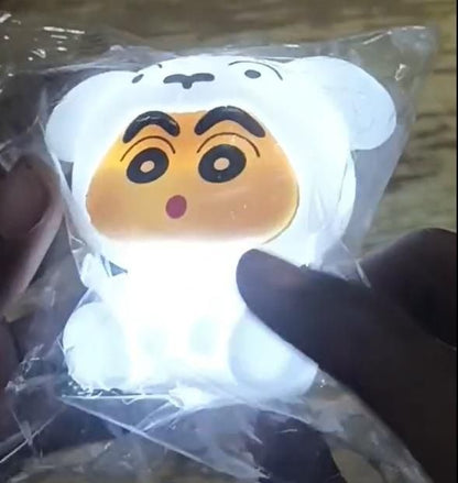Crayon Shin-chan Shiro Night Light, Soft Silicone, Switch Glow LED lamp